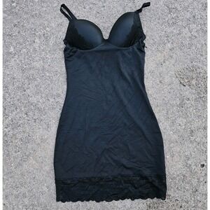 Spanx Red Hot Label Lace Cupped Full Slip Dress Black Adjustable Shapewear Mediu